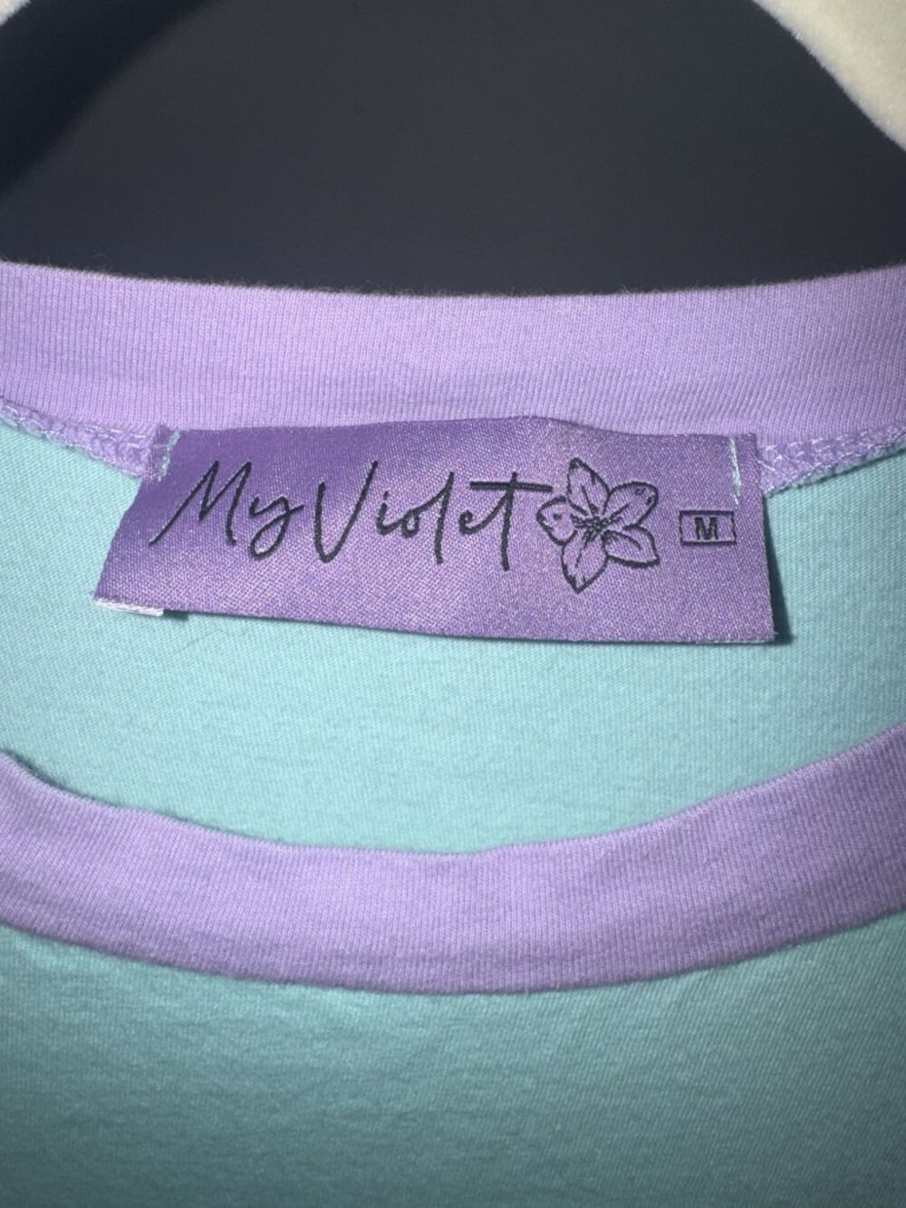 My Violet Cadoodle Mint Pastel Colorblock T-Shirt Dress Size M Pockets - Picture 5 of 7